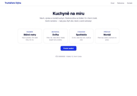 Stejný web se čtyřmi věcmi, které mění cenu kuchyně