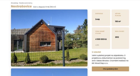 Stránka o realizaci na webu Woodstep
